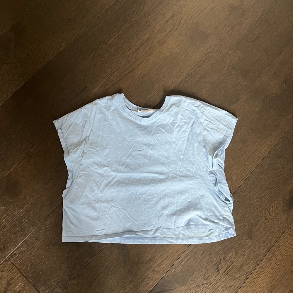 Mango Light Blue Short Sleeve Tee